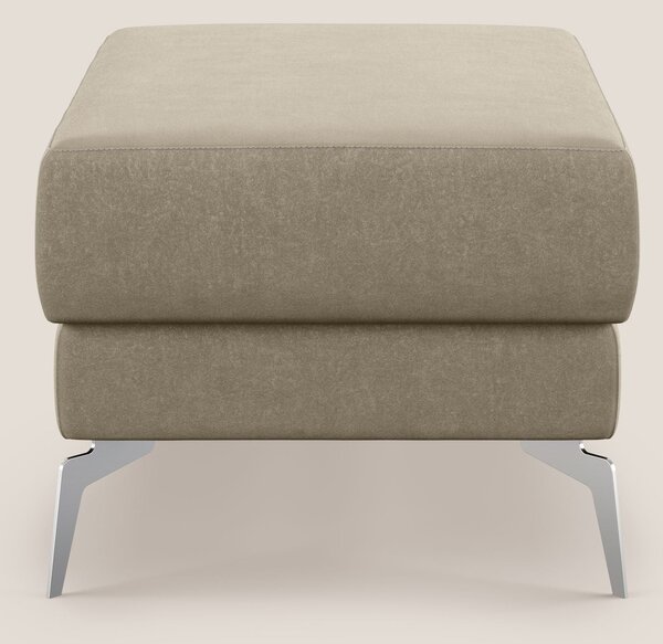 Star Pouf con piedini alti in microfibra impermeabile T11 tortora
