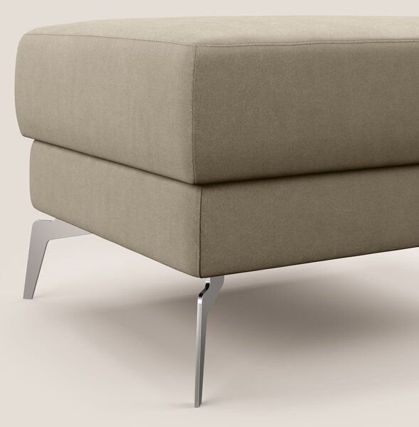 Star Pouf con piedini alti in microfibra impermeabile T11 tortora