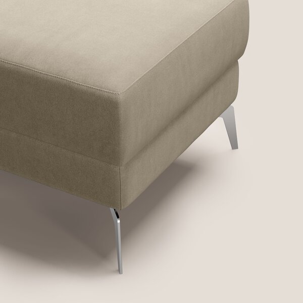 Star Pouf con piedini alti in microfibra impermeabile T11 tortora