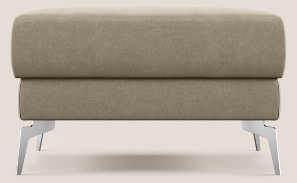 Star Pouf con piedini alti in microfibra impermeabile T11 tortora