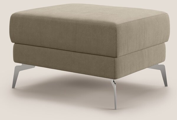 Star Pouf con piedini alti in microfibra impermeabile T11 tortora