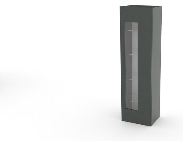 Vetrina 1 Anta 45x 34x162 cm Daiquiri Antracite Lucido