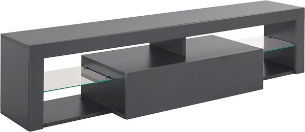 Mobile Tv 1 Anta a Ribalta e Ripiani a Giorno 160x40x35 cm Essential 1R Grigio Antracite Opaco