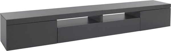 Mobile Tv 3 Ante e Ripiano a Giorno 240x40x35 cm Essential 2A 1R Grigio Antracite Opaco