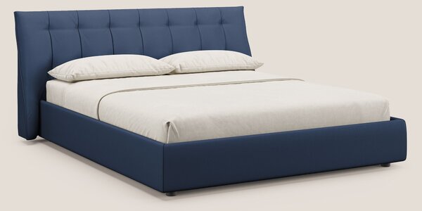 Clizia letto imbottito di design con vano contenitore in ecopelle impe