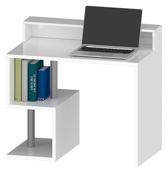 Scrivania a Giorno 100x50x92,5 cm Esse Bianco Lucido