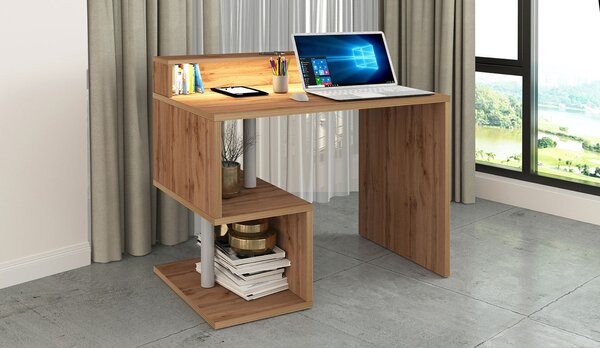 Scrivania a Giorno 100x50x92,5 cm Esse Rovere Wotan