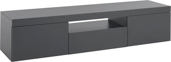 Mobile Tv 3 Ante e Ripiano a Giorno 160x40x35 cm Essential 2A 1R Grigio Antracite Opaco