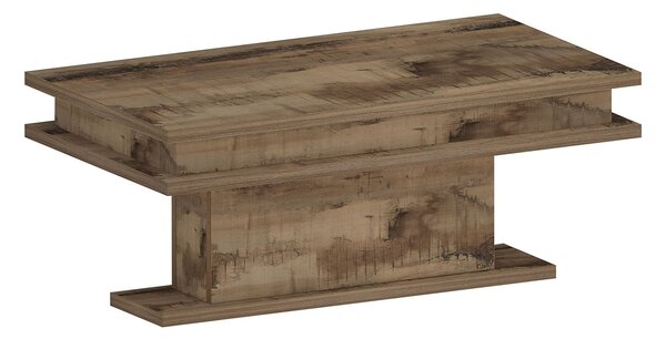 Tavolino Soggiorno 100x55x42 cm Little Big con LED Acero Pereira