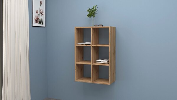 Libreria da Muro o Pavimento 6 Vani 60x25x90 cm Maruska Rovere Wotan
