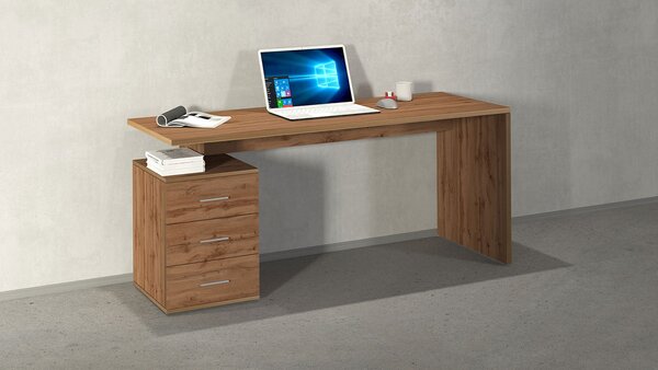 Scrivania 3 Cassetti 160x60x75 cm New Selina Rovere Wotan