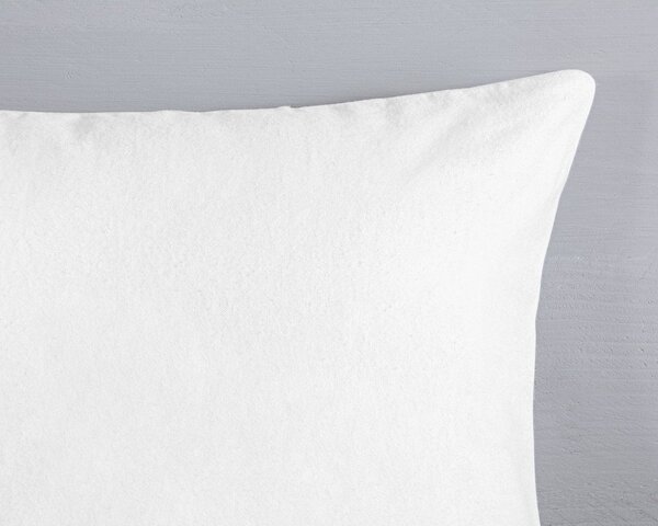 Set copripiumino e federa bianco in flanella per letto singolo 140x200 cm Uni – Good Morning