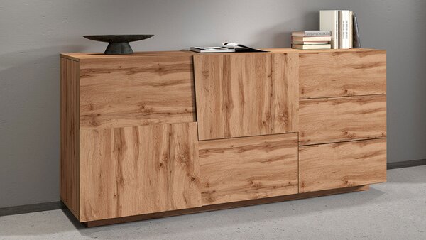 Credenza 2 Ante 180x44x86 cm Pongo 2A 3C Rovere Wotan