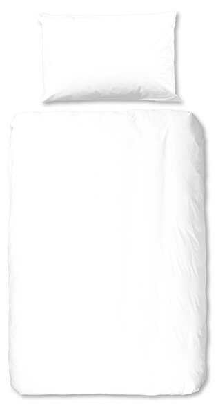 Set copripiumino e federa bianco in flanella per letto singolo 140x200 cm Uni – Good Morning