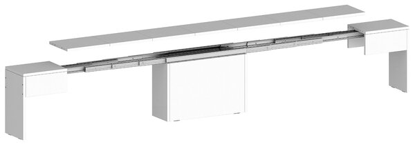 Panca Allungabile 66/290x25x45 cm Pratika Singola A Bianco Lucido