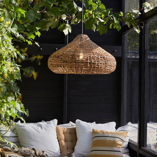 PR Home Mira lampada a sospensione da esterno, Lampakanay, spina, Ø 58 cm, Marrone / Ruggine