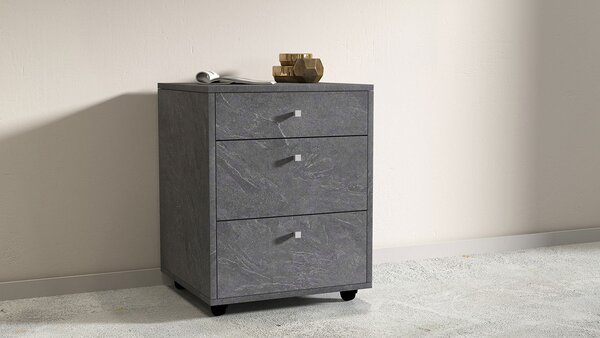 Cassettiera 3 Cassetti 47x45x61,2 cm Selina Report Grigio