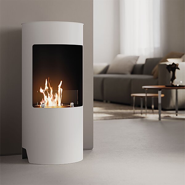 Camino a Bioetanolo da Pavimento Ø45x95 cm 2500W 1,2L Cortina Bianco