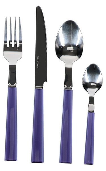 Posate blu in acciaio inox 16 pz per 4 persone Poppy – ONA
