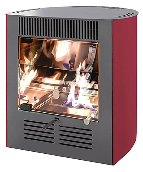 Stufa a Bioetanolo da Interno Mini Ruby 45x31x48,5 cm 2300W 1,5L Fiamma Statica Bordeaux
