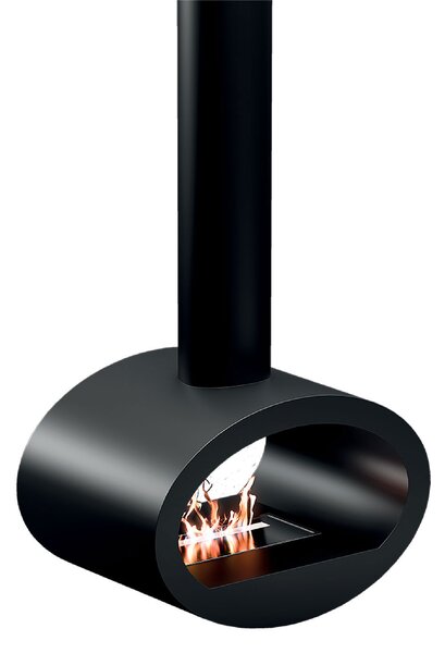 Camino a Bioetanolo Sospeso 60x40x190 cm 2000W 1,5L Cervinia Nero