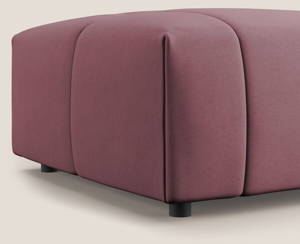 Giotto pouf in morbida microfibra effetto velluto impermeabile idrorep