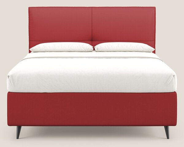 Greta letto contenitore dimensioni SLIM con testata trapuntata in ecop
