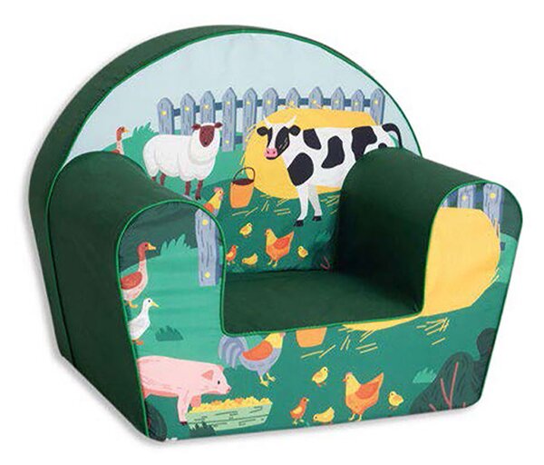 Poltroncina per Bambini 42x31x50 cm in Cotone Fattoria Verde