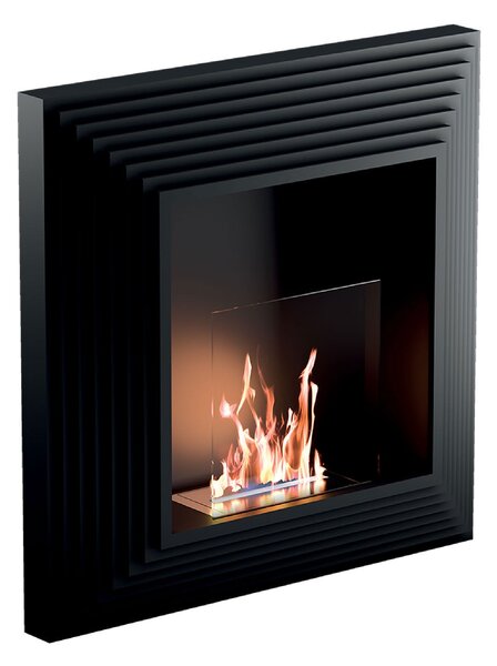 Camino a Bioetanolo da Incasso 88x20x88 cm 2500W 1,3L Elysium Nero