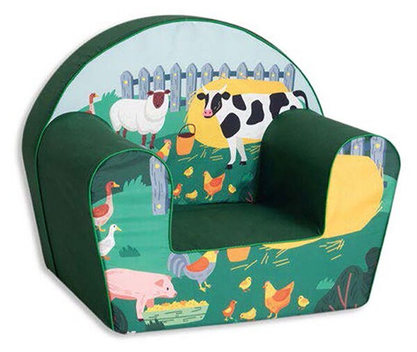 Poltroncina per Bambini 42x31x50 cm in Cotone Fattoria Verde