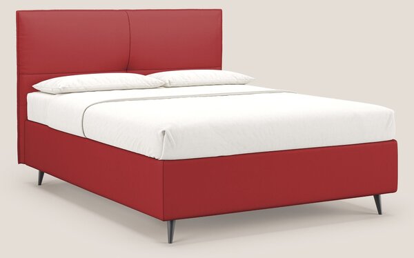 Greta letto contenitore dimensioni SLIM con testata trapuntata in ecop