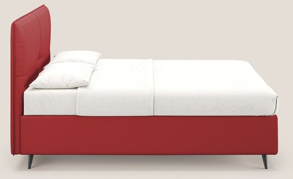 Greta letto contenitore dimensioni SLIM con testata trapuntata in ecop