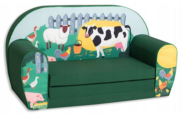 Divano Sofà per Bambini 80x31x50 cm in Cotone Fattoria Verde