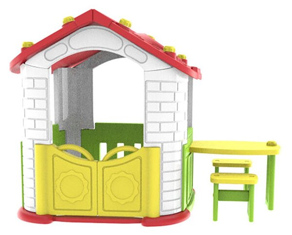 Casetta per Bambini Gioco da Esterno Area Picnic 187x108x119 cm