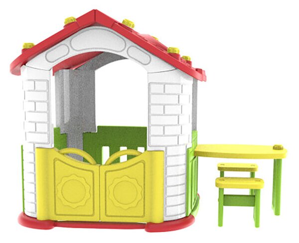 Casetta per Bambini Gioco da Esterno Area Picnic 187x108x119 cm
