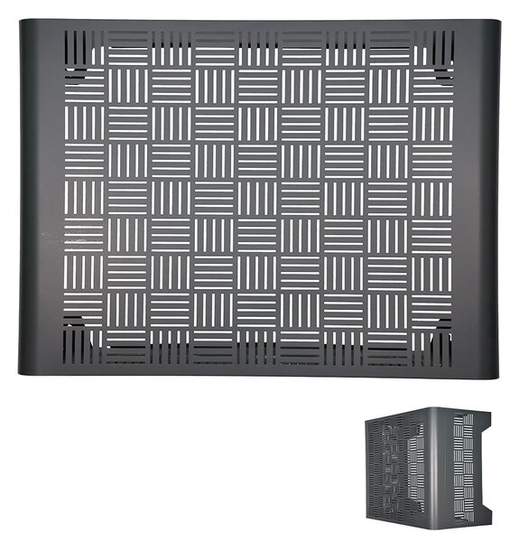 Copri Condizionatore da Esterno Small 90x46/52x70 cm in Acciaio Zincato Antracite