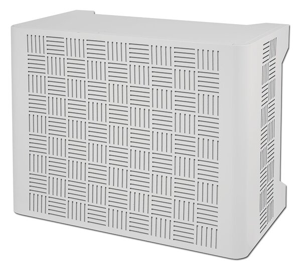Copri Condizionatore da Esterno Small 90x46/52x70 cm in Acciaio Zincato Bianco