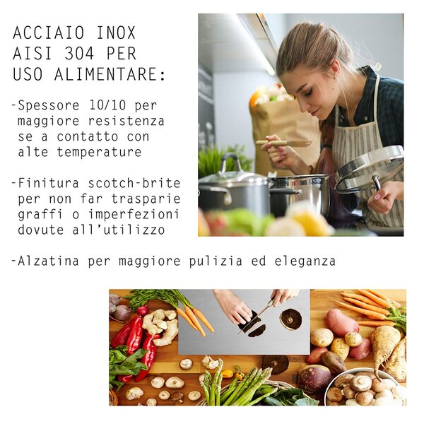 Tagliere Spianatoia per Alimenti Professionale 100x50 AISI 304