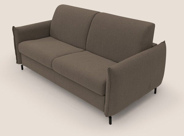 Scarlet divano letto in tessuto misto cotone impermeabile T19 marrone