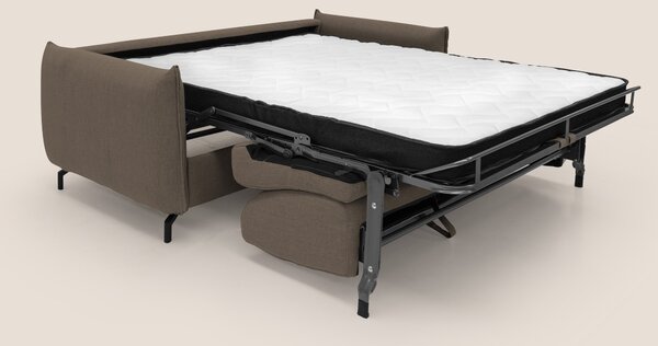 Scarlet divano letto in tessuto misto cotone impermeabile T19 marrone