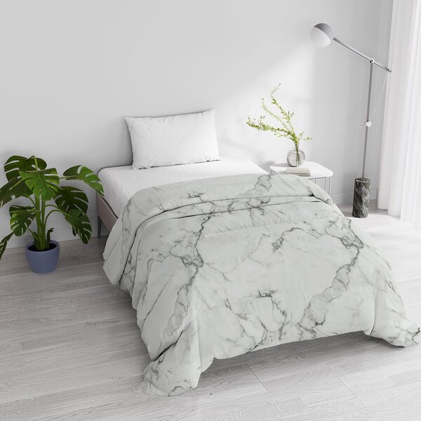Trapunta Invernale Singola Stampata in Microfibra 200gr Double Face Marble