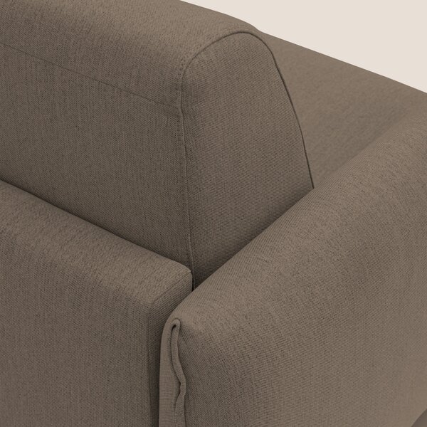 Scarlet divano letto in tessuto misto cotone impermeabile T19 marrone