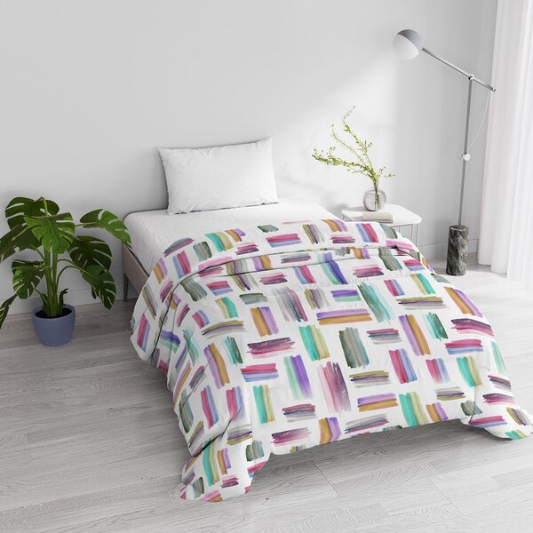 Trapunta Invernale Singola Stampata in Microfibra 200gr Double Face Multicolor