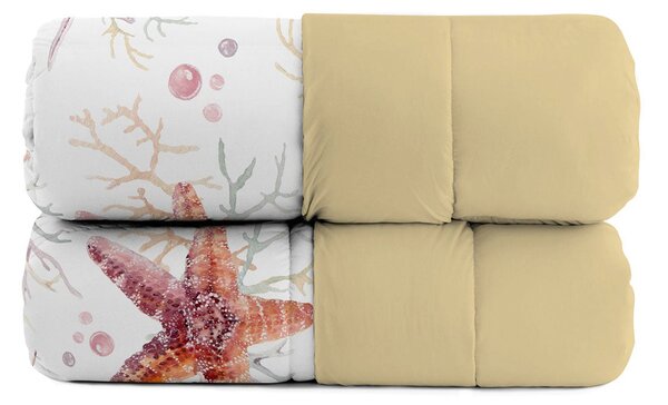 Trapunta Invernale Singola Stampata in Microfibra 200gr Double Face Starfish