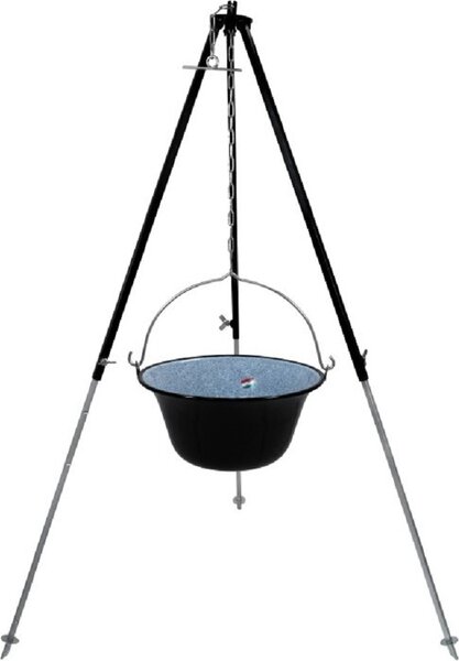 Grillplanet® Bollitore per gulasch 15 litri e treppiede 130 cm