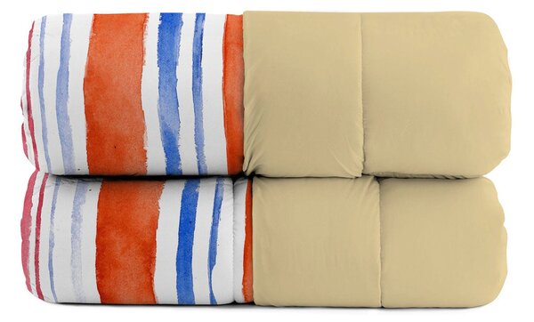 Trapunta Invernale Singola Stampata in Microfibra 200gr Double Face Strisce