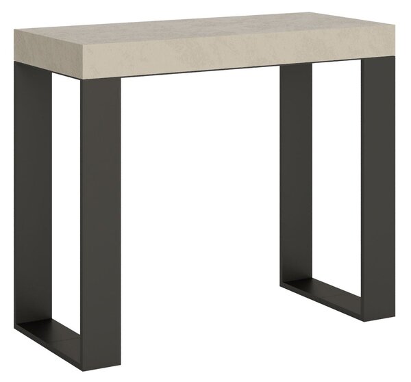 Consolle Allungabile 90-196x40x77 cm Tecno Small Cashmere Telaio Antracite