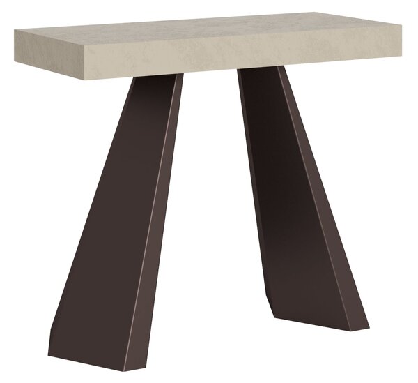 Consolle Allungabile 90-196x40x77 cm Diamante Small Cashmere Telaio Orso