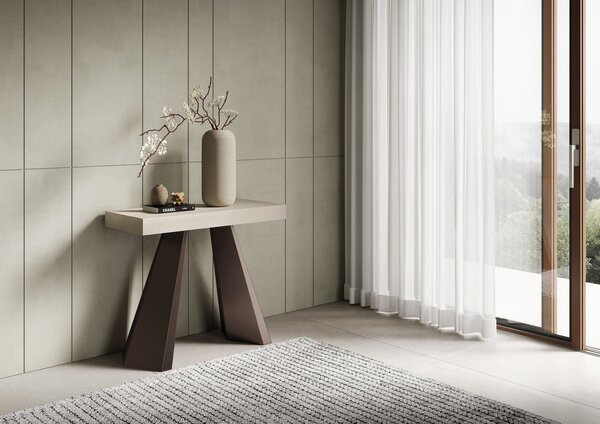 Consolle Allungabile 90-196x40x77 cm Diamante Small Cashmere Telaio Orso