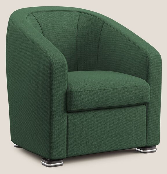 Cloe Poltroncina in tessuto smacchiabile con acqua QuickClean T08 verd